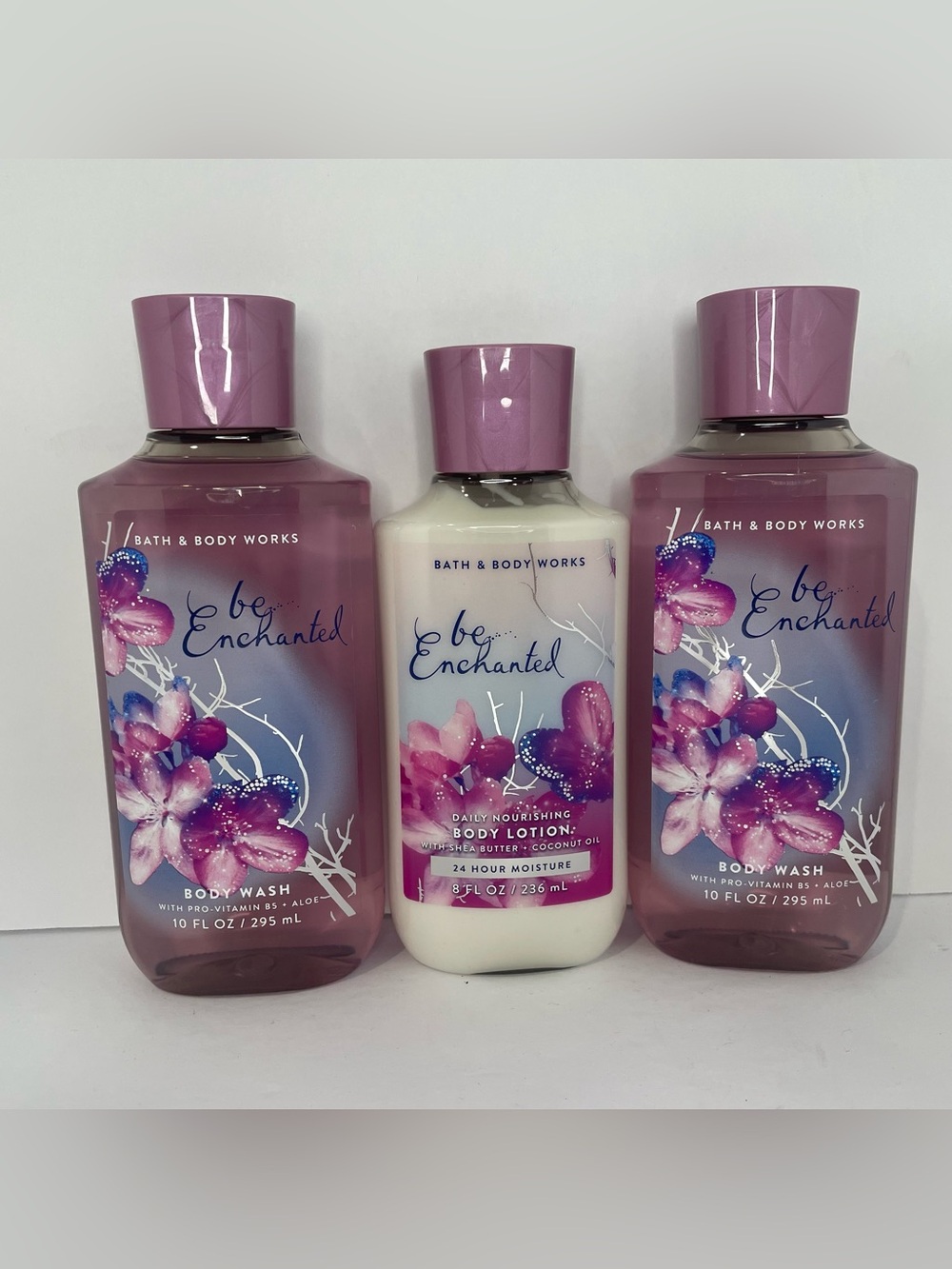 Bath & Body Works BE ENCHANTED 3 Piece Lot 2 Body Wash & 1 Body Lotion Full Size